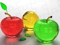 Owoce, Szklane, Jabłka