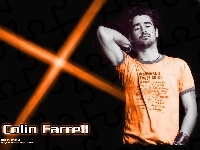 t-shirt, Colin Farrell, napisy