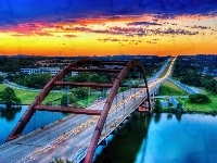 Pennybacker, Teksas Stany Zjednoczone, Rzeka, Most, Austin