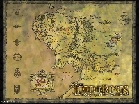 napis, The Lord of The Rings, znaki, mapa