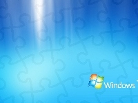 Tło, Windows 7, Niebieskie, Świetliste, Logo