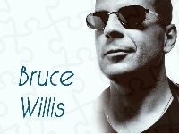 okulary, usta, Bruce Willis
