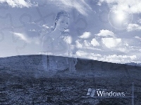 W, Windows XP, Dziewczyna, Tle