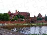 Zamek w Malborku, Polska, Malbork, Rzeka Wisła