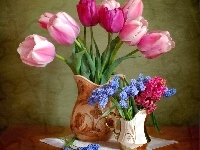 Kwiaty, Wazon, Tulipany