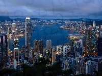 Wieżowce, Hong kong, Port