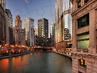 Wieżowce, Chicago, USA, Rzeka