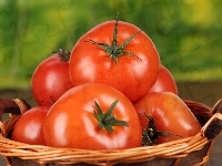 Koszyk, Wiklinowy, Pomidory