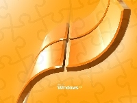 Windows, Pomarańczowe, Logo, XP