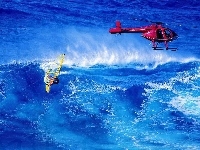 Windsurfing, helikopter