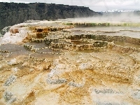 Park Narodowy Yellowstone, Stany Zjednoczone, Stan Wyoming, Gorące źródła Mammoth Hot Springs