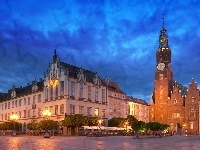 Wrocław, Domy, Ratusz, Polska