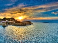 Wyspa Korfu, Grecja, Wschód słońca