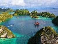 Wyspy, Morze, Żaglówka, Indonezja