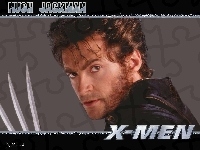 x-men, Hugh Jackman, brązowe oczy