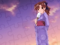 wachlarz, Yohko, kimono