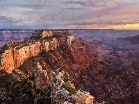 Zachód Słońca, Grand Canyon, Skały