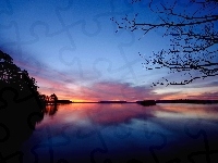 Zachód Słońca, Jezioro, Arkansas