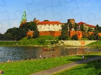 Kraków, Polska, Zamek, Łódki, Wawel