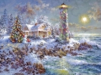 Zima, Dom, Latarnia Morska, Boże Narodzenie