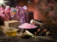 Miseczka, Świeca, Storczyki, SPA, Sól, Sól