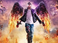 Saints Row Gat out of Hell, Bitwa, Broń, Postać, Anioł, Gra, Johny Gat Render, Pistolety