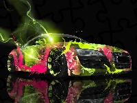 Audi R8, Odbicie, Grafika