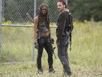 The Walking Dead, Andrew Lincoln, Danai Gurira, Rick Grimes, Serial, Żywe trupy, Michonne