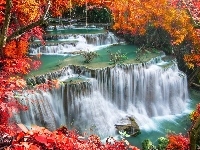 Jesień, Wodospad, Tajlandia
