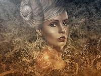 Kok, Kobieta, Paintography, Muszla