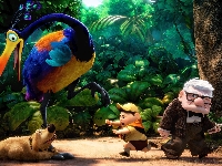 Dziadek Carl Fredricksen, Up, Ptak Stefan, Film animowany, Odlot, Skaut Russell