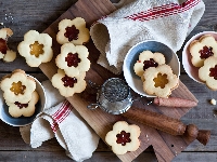 Deski, Nadzienie, Ścierka, Ciasteczka, Marmolada, Sitko
