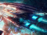 Statek Kosmiczny, SSV Normandia, Mass Effect, Kosmos, Żniwiarz