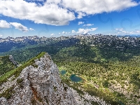 Góry Alpy Julijskie, Jezioro, Triglavski Park Narodowy, Słowenia, Lasy
