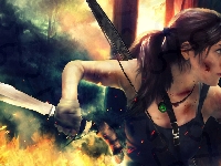Sztylet, Kobieta, Lara Croft