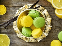 Limonki, Taca, Ciasteczka, Makaroniki, Cytryny