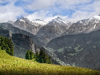 Dolina, Góry, Alpy Berneńskie, Szwajcaria