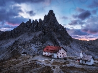 Dolomity, Domy, Góry, Włochy, Masyw Tre Cime di Lavaredo