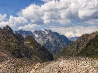 Kaukaz, Rosja, Chmury, Szczyty, Góra Elbrus, Góry, Góra Kullumkol, Kabardo-Bałkaria