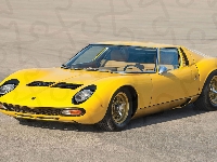 Lamborghini Miura P400 SV, Żółte, Zabytkowe, 1971