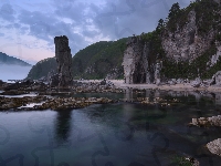 Rezerwat, Rosja, Góry, Lazovsky Nature Reserve, Skały,  Morze Japońskie, Wybrzeże, Kraj Nadmorski