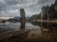 Lazovsky Nature Reserve, Skały, Rosja, Wybrzeże,  Morze Japońskie, Rezerwat, Kraj Nadmorski