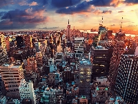 Wieżowce, Manhattan, Nowy Jork, Z lotu ptaka
