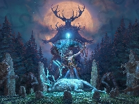 Elf, The Elder Scrolls Online Wolfhunter, Las, Gra, Fantasy, Wilkołaki