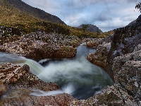 Rzeka Etive, Skały, Szkocja