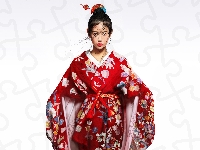 Azjatka, Kobieta, Kimono