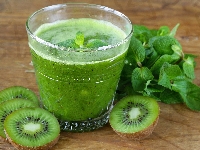 Kiwi, Szklanka, Napój, Smoothie, Mięta