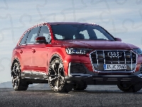 Audi Q7, Czerwone, Przód