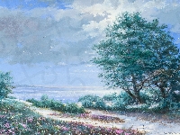 Morze, Malarstwo, Maurice Harvey, Drzewo