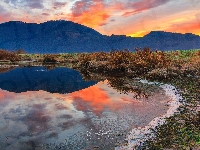 Jezioro, Chmury, Kanada, Las, Góry, Pitt Lake, Kolumbia Brytyjska